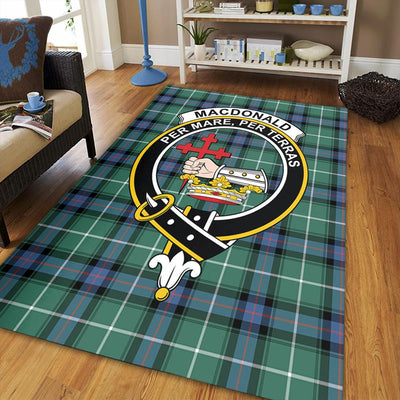 Clan MacDonald of the Isles Hunting Ancient Tartan Crest Rug – Scottish Highland Carpet for Living Room, Celtic Home Decor & Scotland Gift