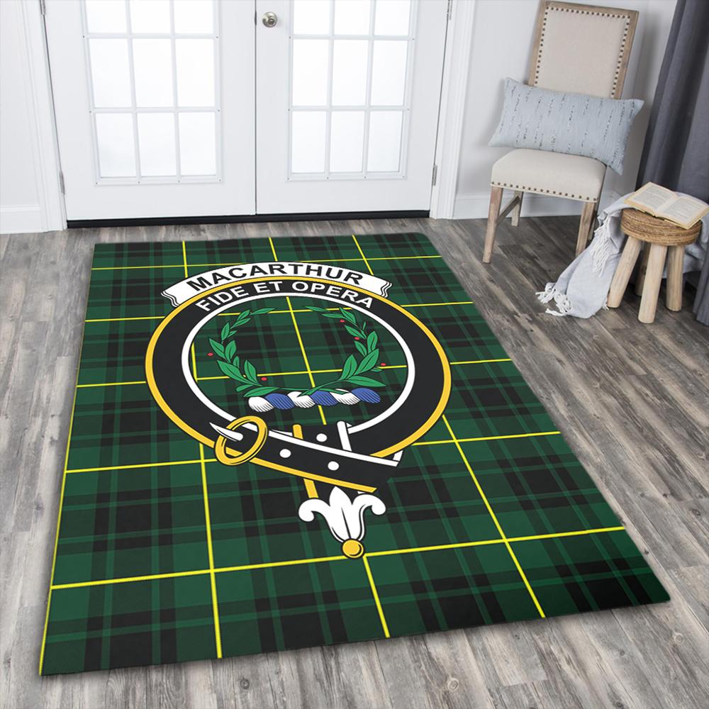 MacArthur Modern Tartan Crest Area Rug