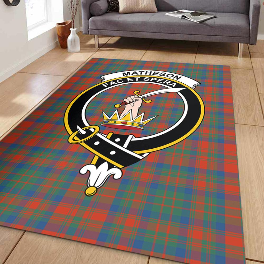 Matheson Ancient Tartan Crest Area Rug