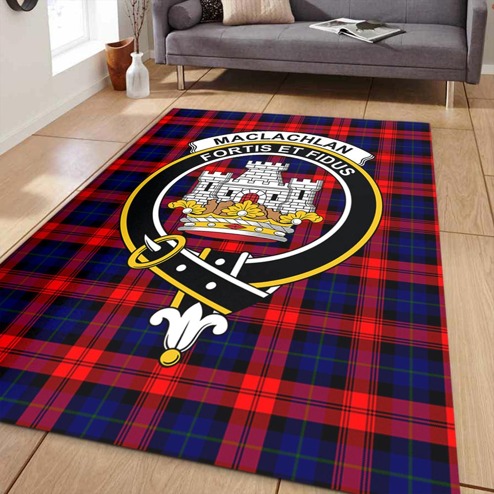 MacLachlan Modern Tartan Crest Area Rug