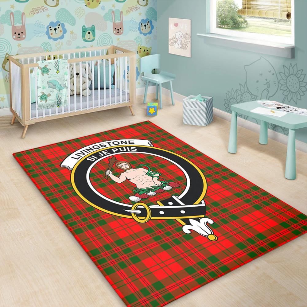 Livingstone Modern Tartan Crest Area Rug