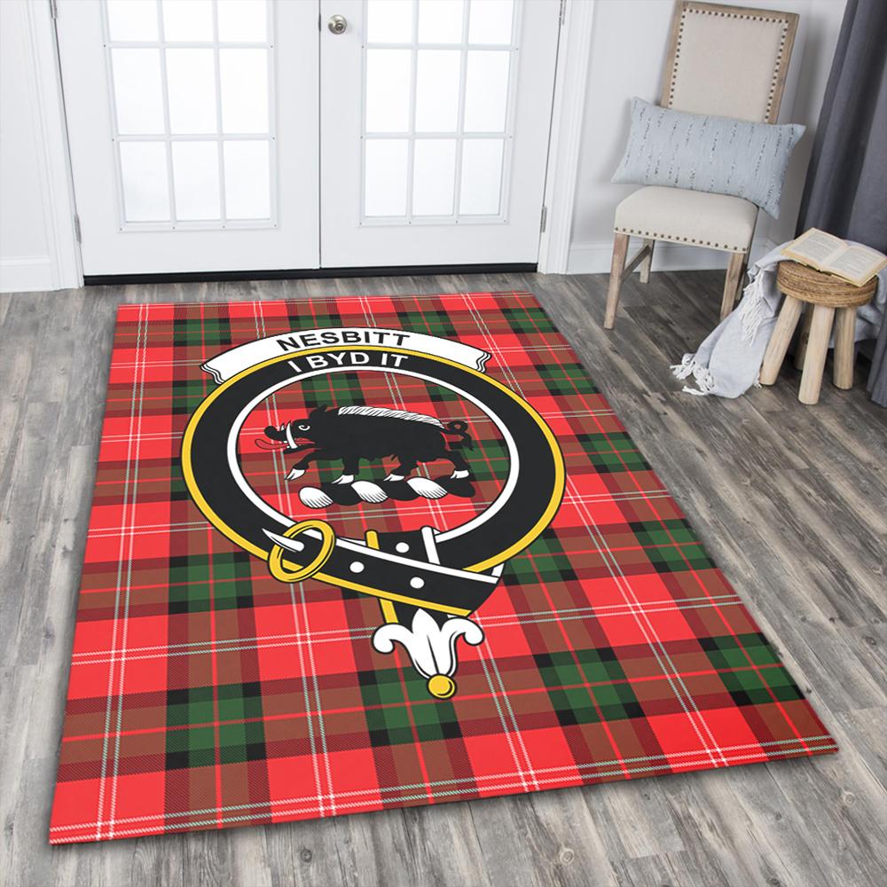 Nesbitt Modern Tartan Crest Area Rug