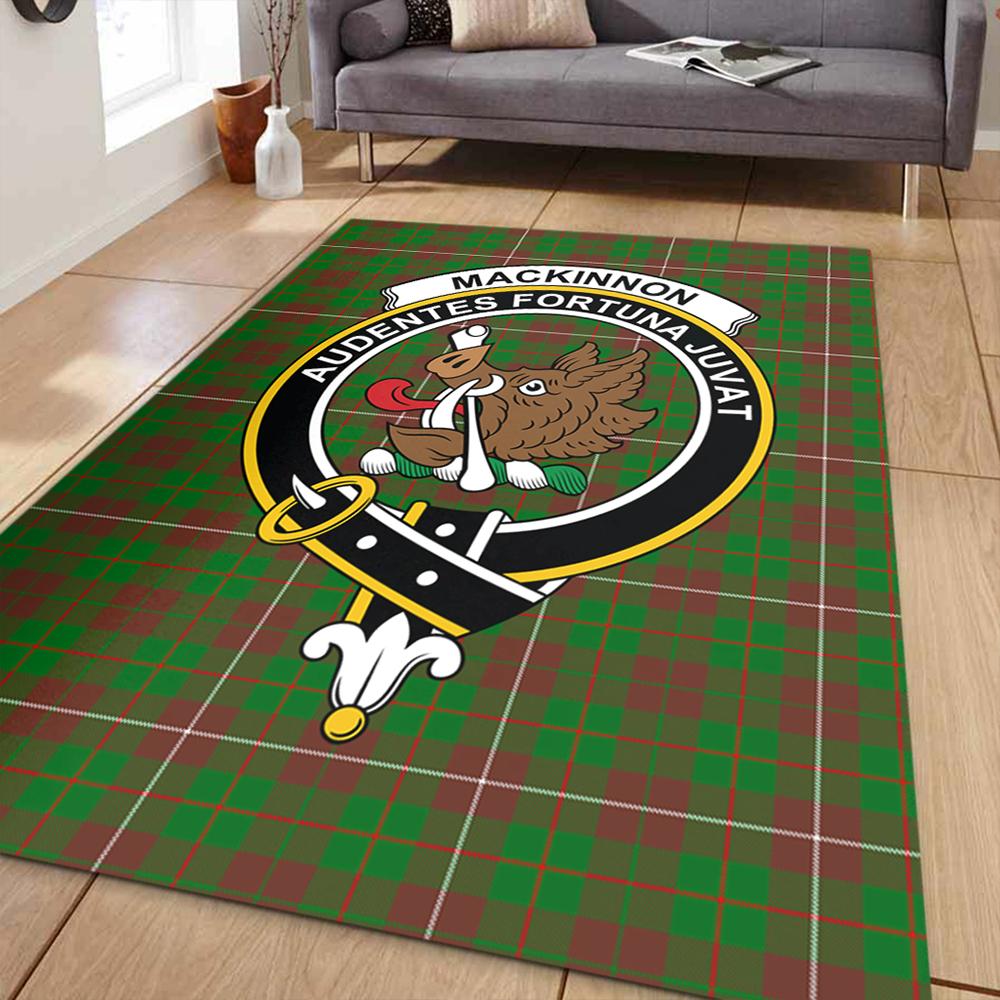 MacKinnon Hunting Modern Tartan Crest Area Rug