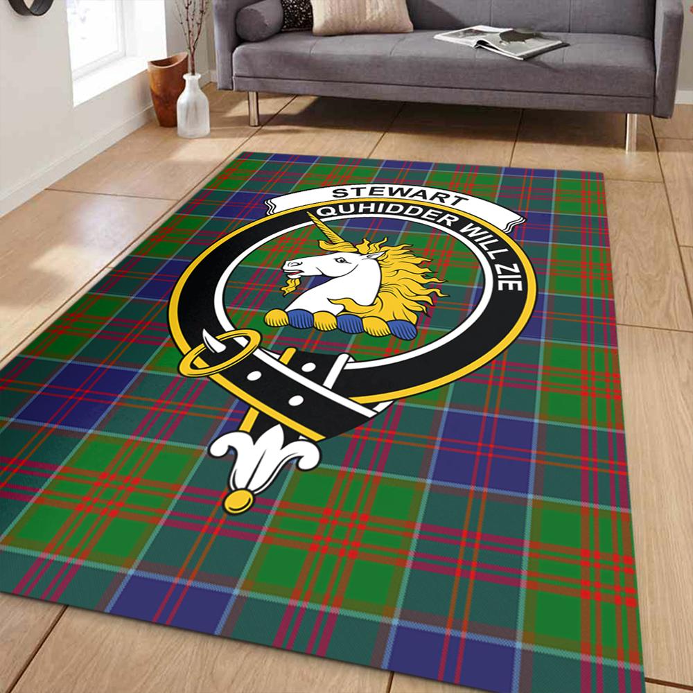Stewart of Appin Hunting Modern Tartan Crest Area Rug