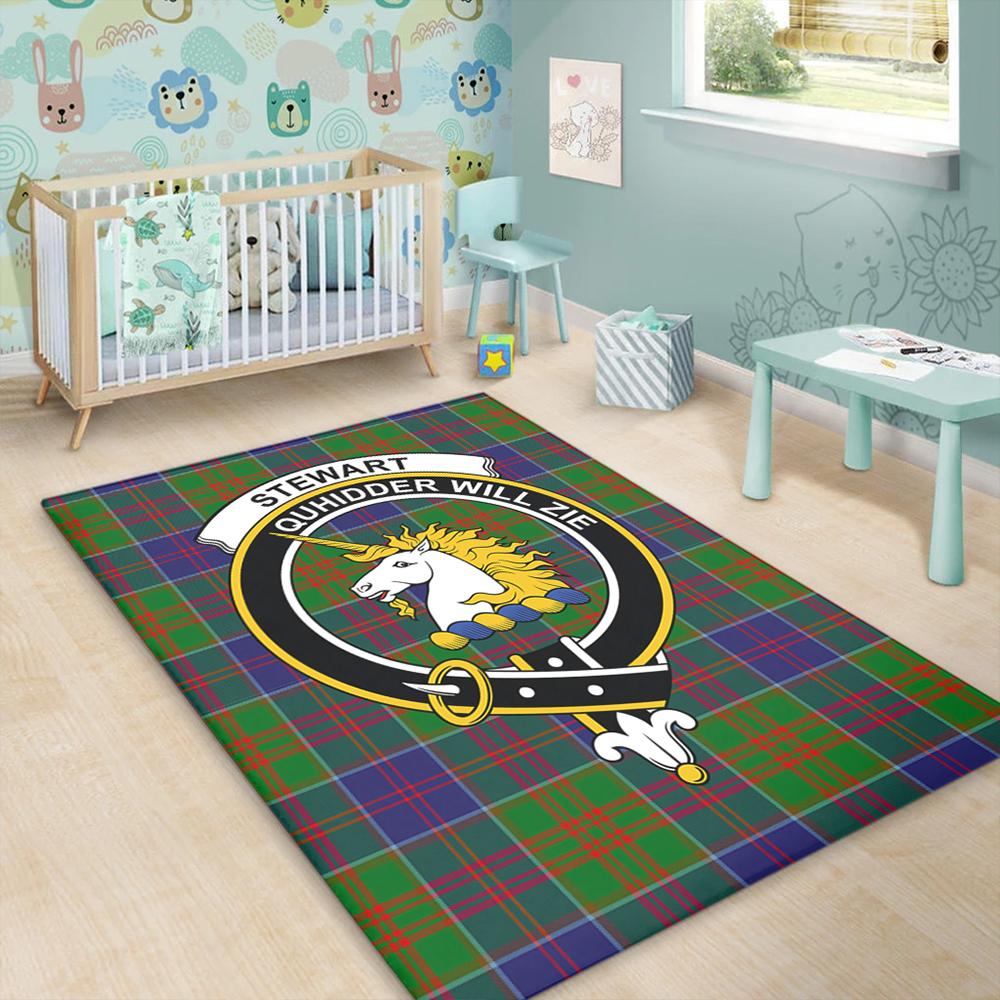 Stewart of Appin Hunting Modern Tartan Crest Area Rug