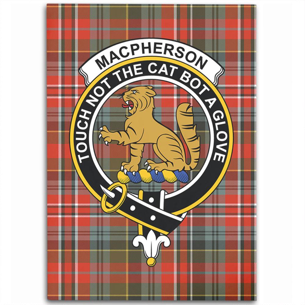 MacPherson Weathered Tartan Crest Area Rug