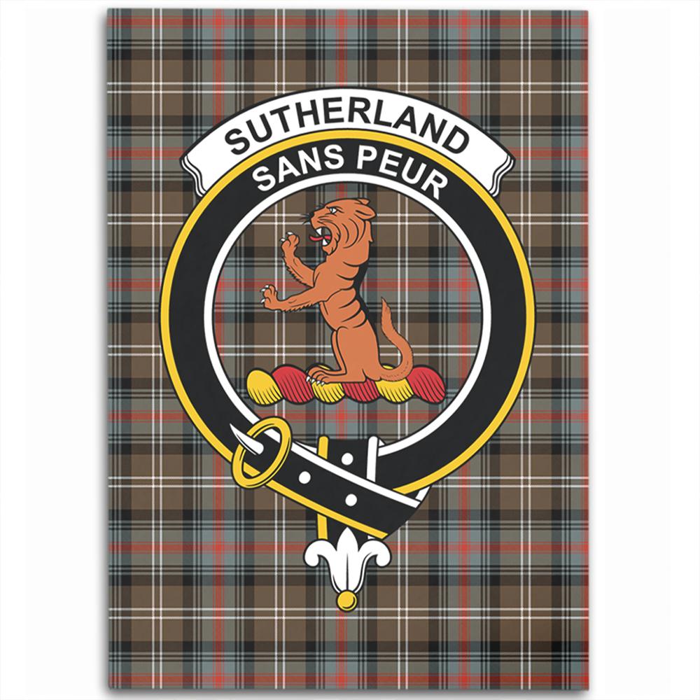 Sutherland Weathered Tartan Crest Area Rug