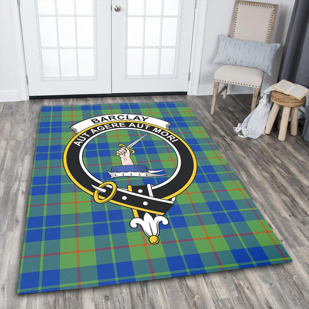 Barclay Hunting Ancient Tartan Crest Area Rug