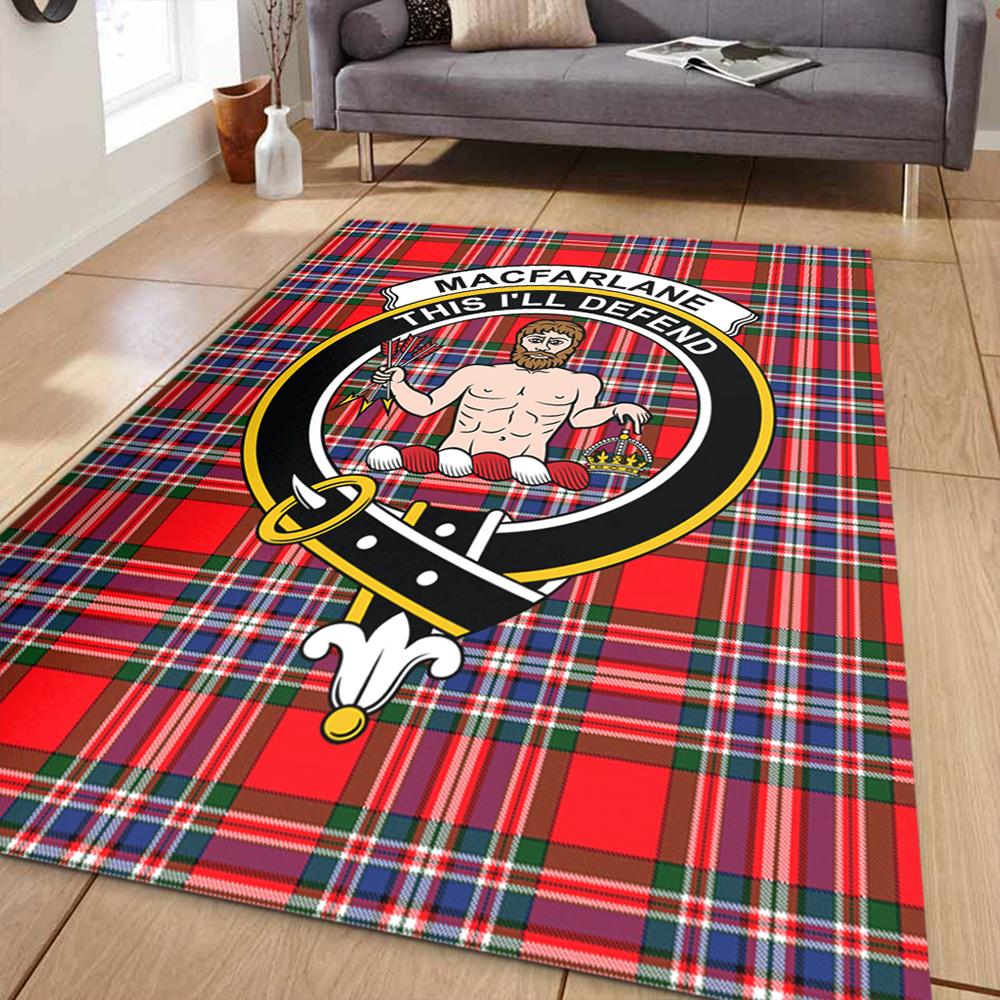 MacFarlane Modern Tartan Crest Area Rug