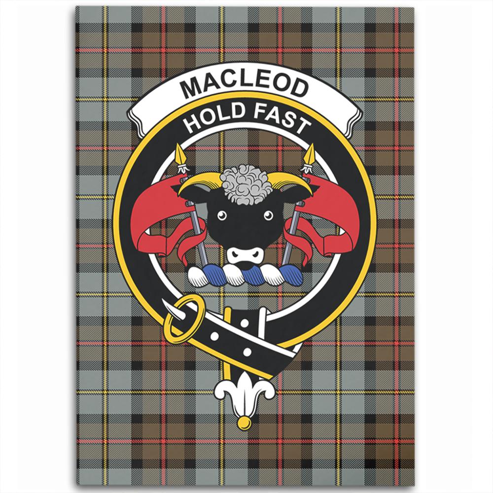 MacLeod of Harris Weathered Tartan Crest Area Rug