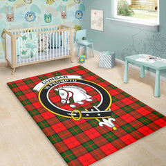 Dunbar Modern Tartan Crest Area Rug