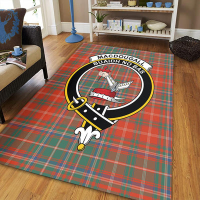 Clan MacDougall Ancient Tartan Crest Rug – Scottish Highland Carpet for Living Room, Celtic Home Decor & Scotland Gift YF49