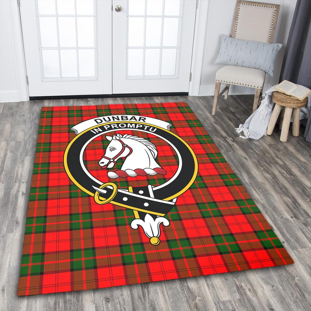 Dunbar Modern Tartan Crest Area Rug