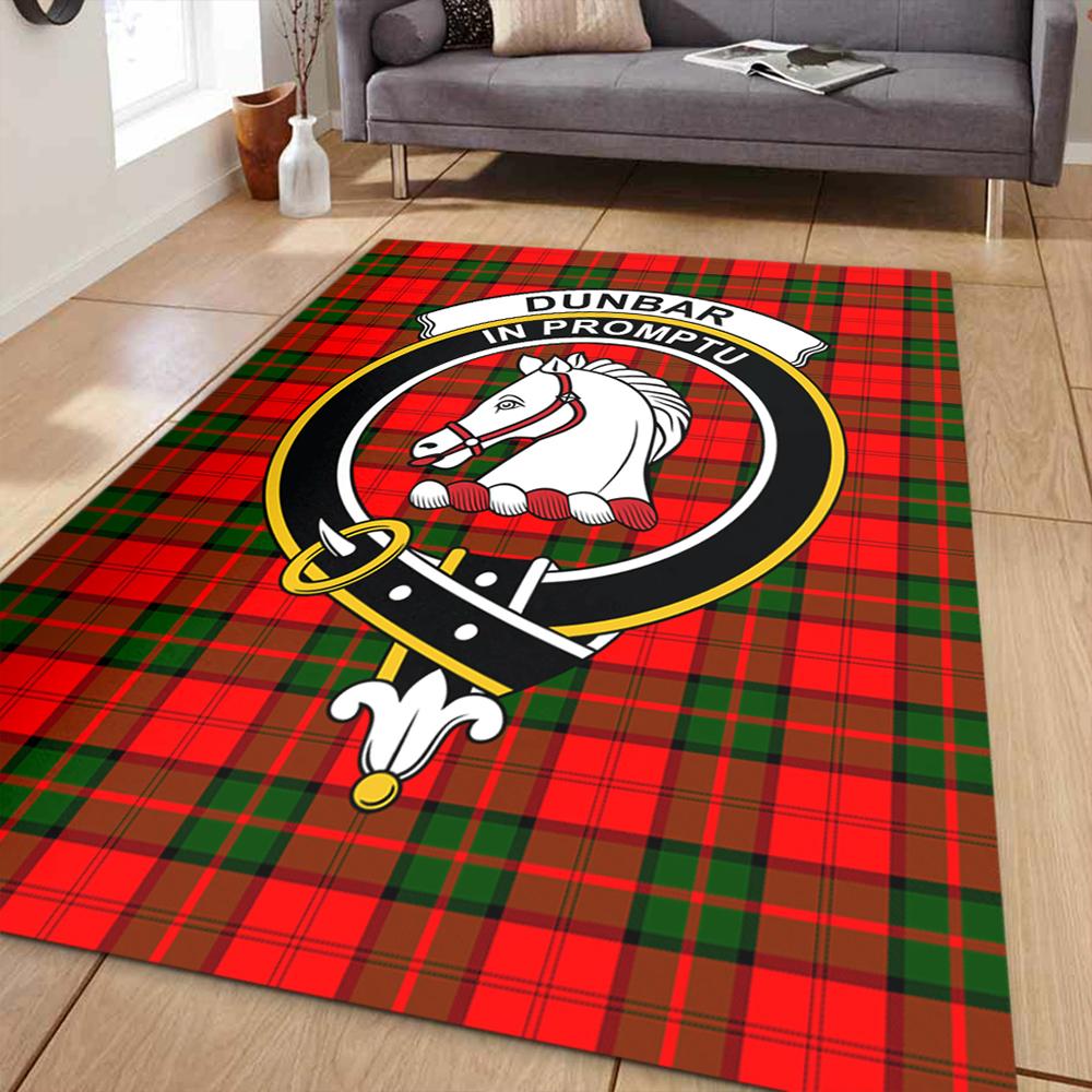 Dunbar Modern Tartan Crest Area Rug