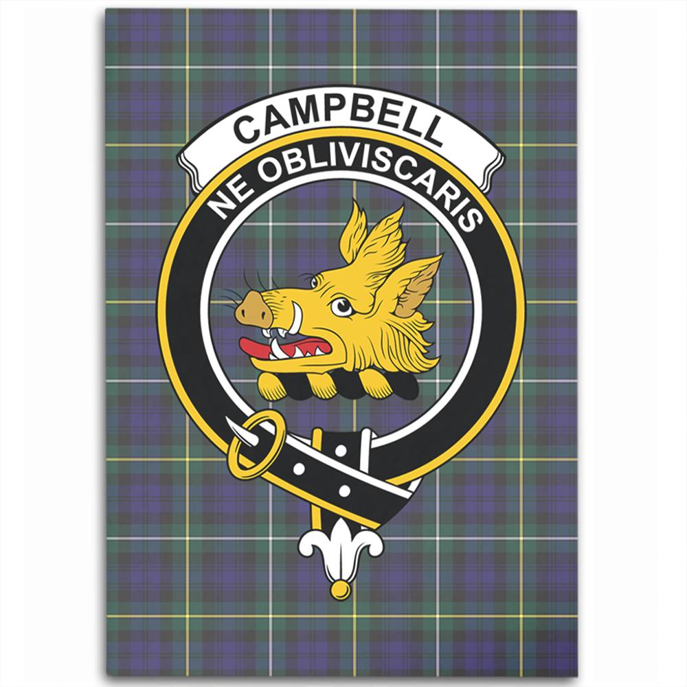 Campbell Argyll Modern Tartan Crest Area Rug
