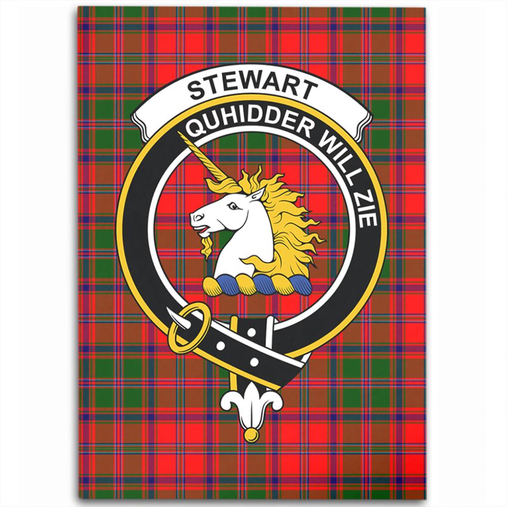 Stewart of Appin Modern Tartan Crest Area Rug