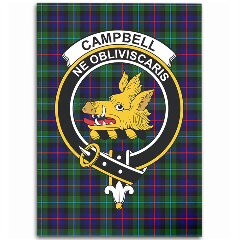 Campbell of Cawdor Modern Tartan Crest Area Rug