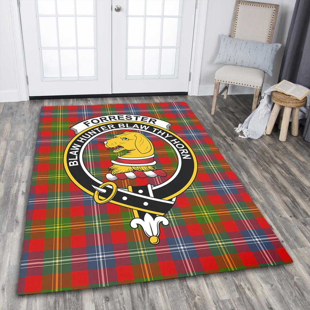 Forrester Tartan Crest Area Rug