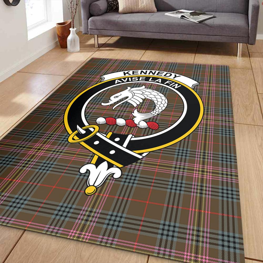 Kennedy Weathered Tartan Crest Area Rug