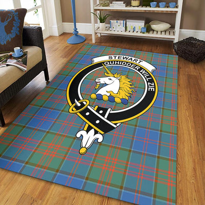 Clan Stewart of Appin Hunting Ancient Tartan Crest Rug – Scottish Highland Carpet for Living Room, Celtic Home Decor & Scotland Gift