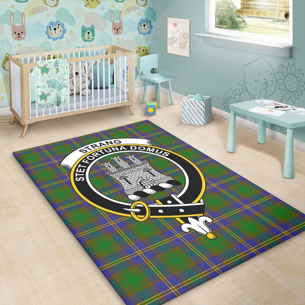 Strange of Balkaskie Tartan Crest Area Rug