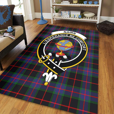 Clan Nairn Tartan Crest Rug – Scottish Highland Carpet for Living Room, Celtic Home Decor & Scotland Gift