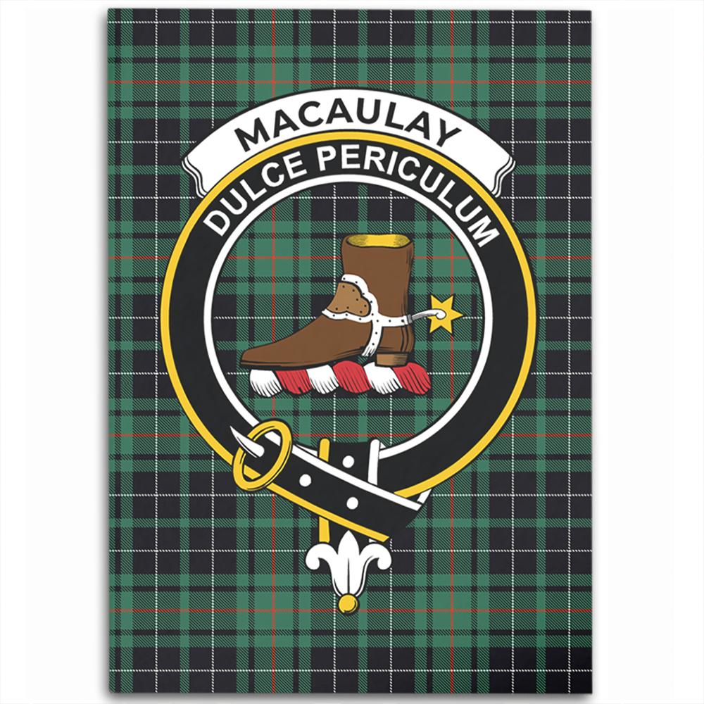 MacAulay Hunting Ancient Tartan Crest Area Rug