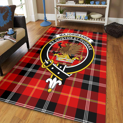 Clan Marjoribanks Tartan Crest Rug – Scottish Highland Carpet for Living Room, Celtic Home Decor & Scotland Gift XB21