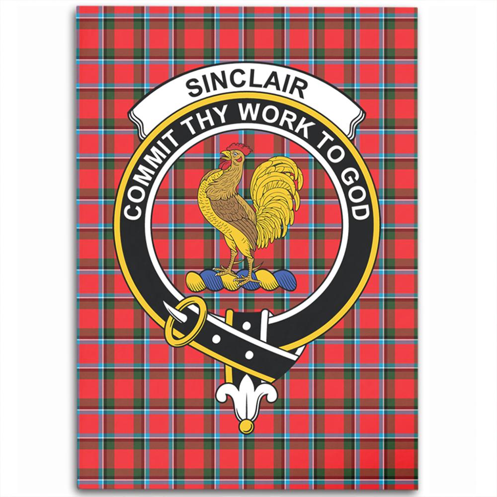 Sinclair Modern Tartan Crest Area Rug