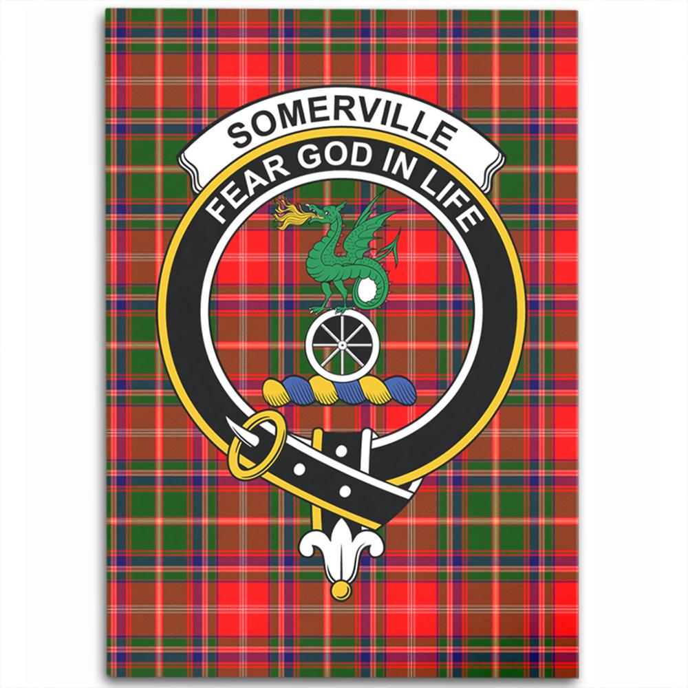 Somerville Modern Tartan Crest Area Rug