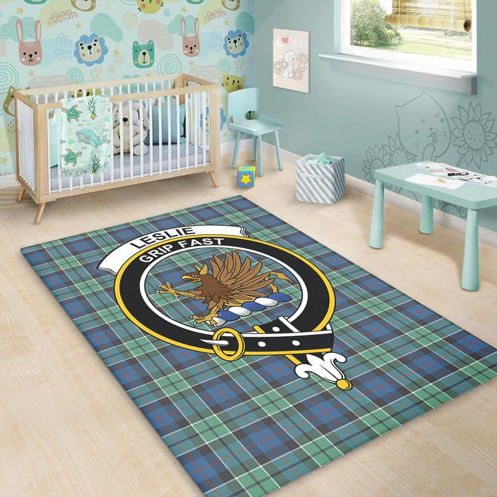 Leslie Hunting Tartan Crest Area Rug