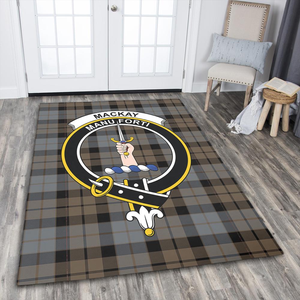 MacKay Weathered Tartan Crest Area Rug