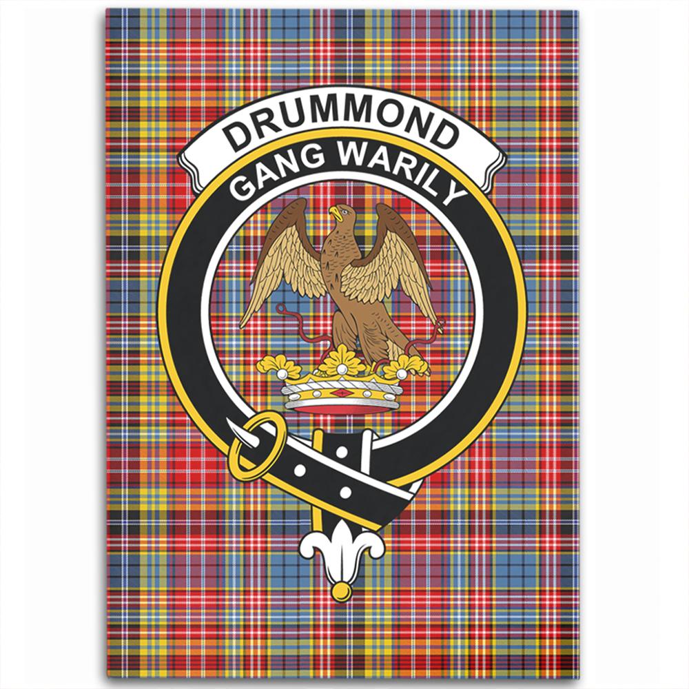 Drummond of Strathallan Tartan Crest Area Rug