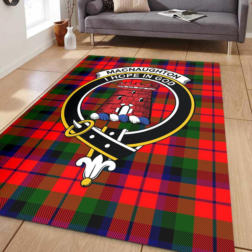 MacNaughton Modern Tartan Crest Area Rug