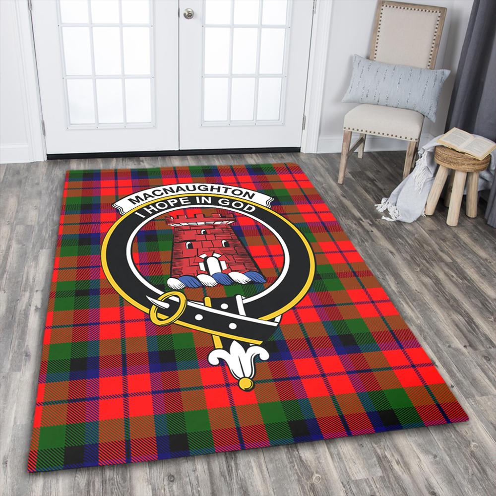 MacNaughton Modern Tartan Crest Area Rug