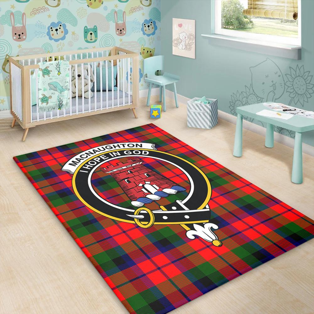 MacNaughton Modern Tartan Crest Area Rug