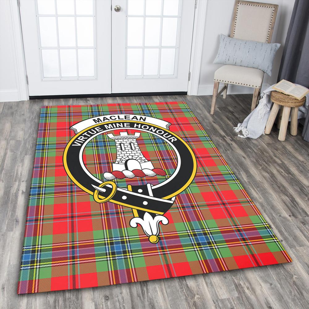 MacLean of Duart Modern Tartan Crest Area Rug