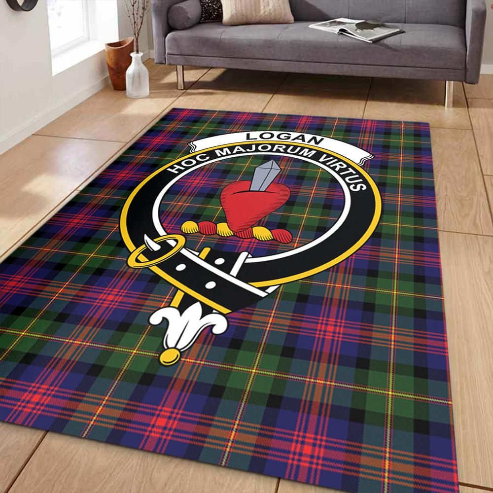Logan Modern Tartan Crest Area Rug