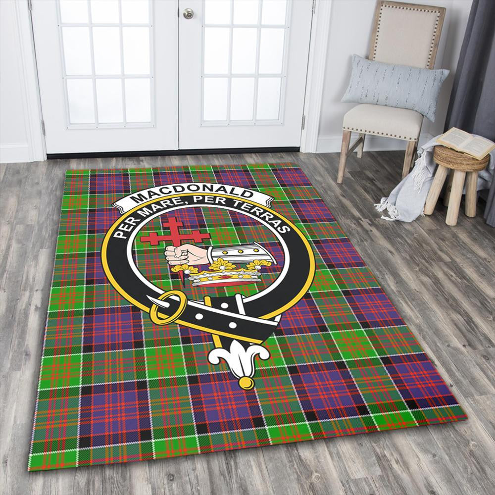 MacDonald of Clanranald Tartan Crest Area Rug