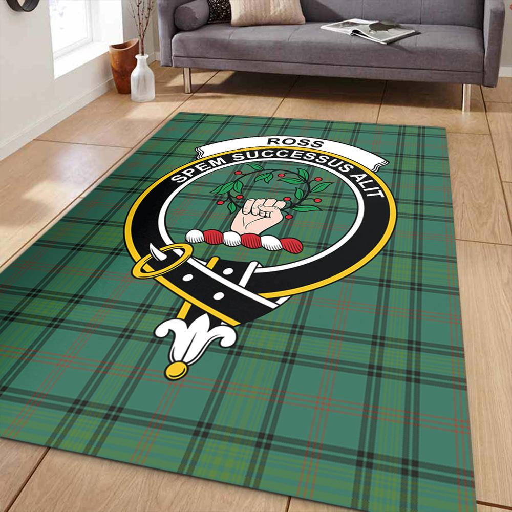 Ross Hunting Ancient Tartan Crest Area Rug