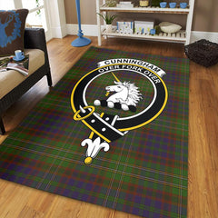 Cunningham Hunting Modern Tartan Crest Area Rug
