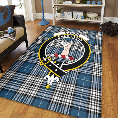 Clan Napier Modern Tartan Crest Rug – Scottish Highland Carpet for Living Room, Celtic Home Decor & Scotland Gift