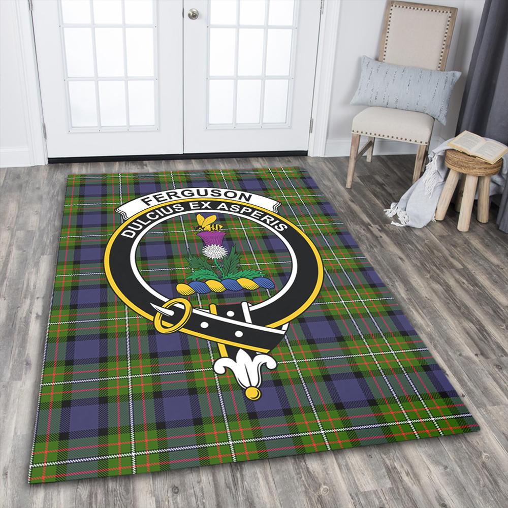 Fergusson Modern Tartan Crest Area Rug