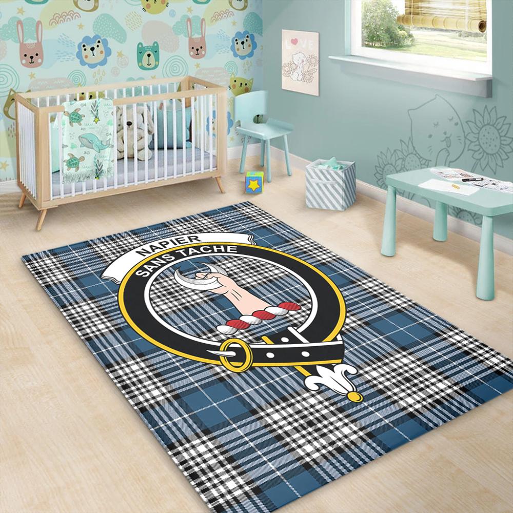 Napier Modern Tartan Crest Area Rug