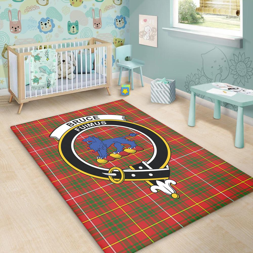 Bruce Modern Tartan Crest Area Rug