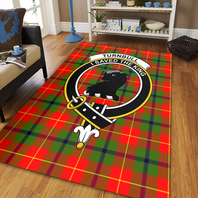 Clan Turnbull Dress Tartan Crest Rug – Scottish Highland Carpet for Living Room, Celtic Home Decor & Scotland Gift SO65