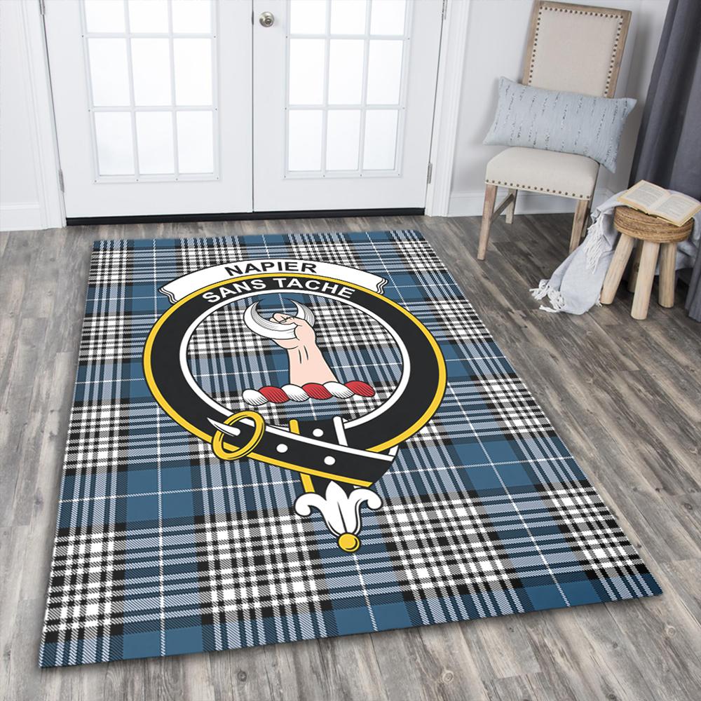 Napier Modern Tartan Crest Area Rug