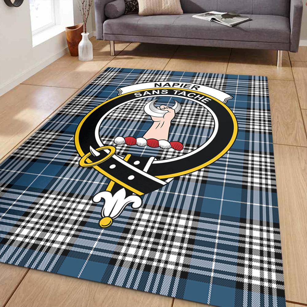 Napier Modern Tartan Crest Area Rug