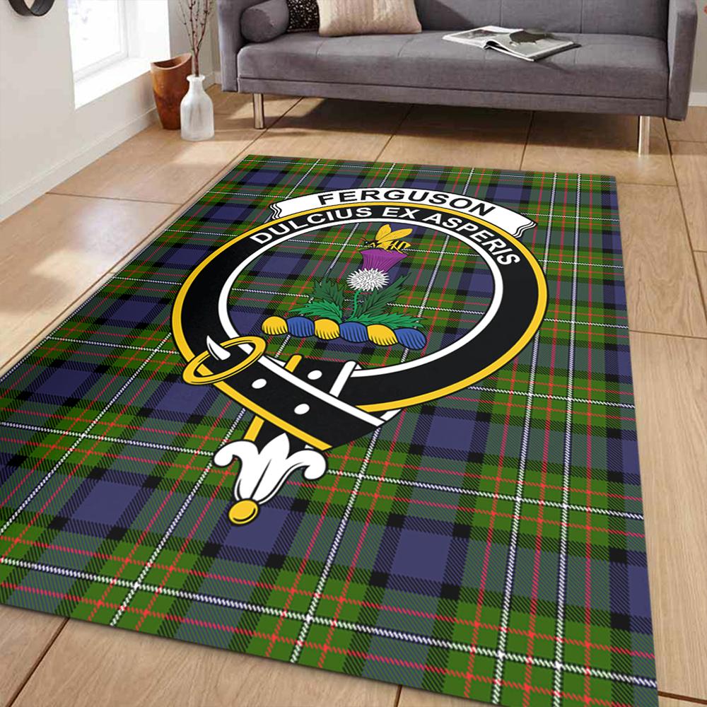 Fergusson Modern Tartan Crest Area Rug