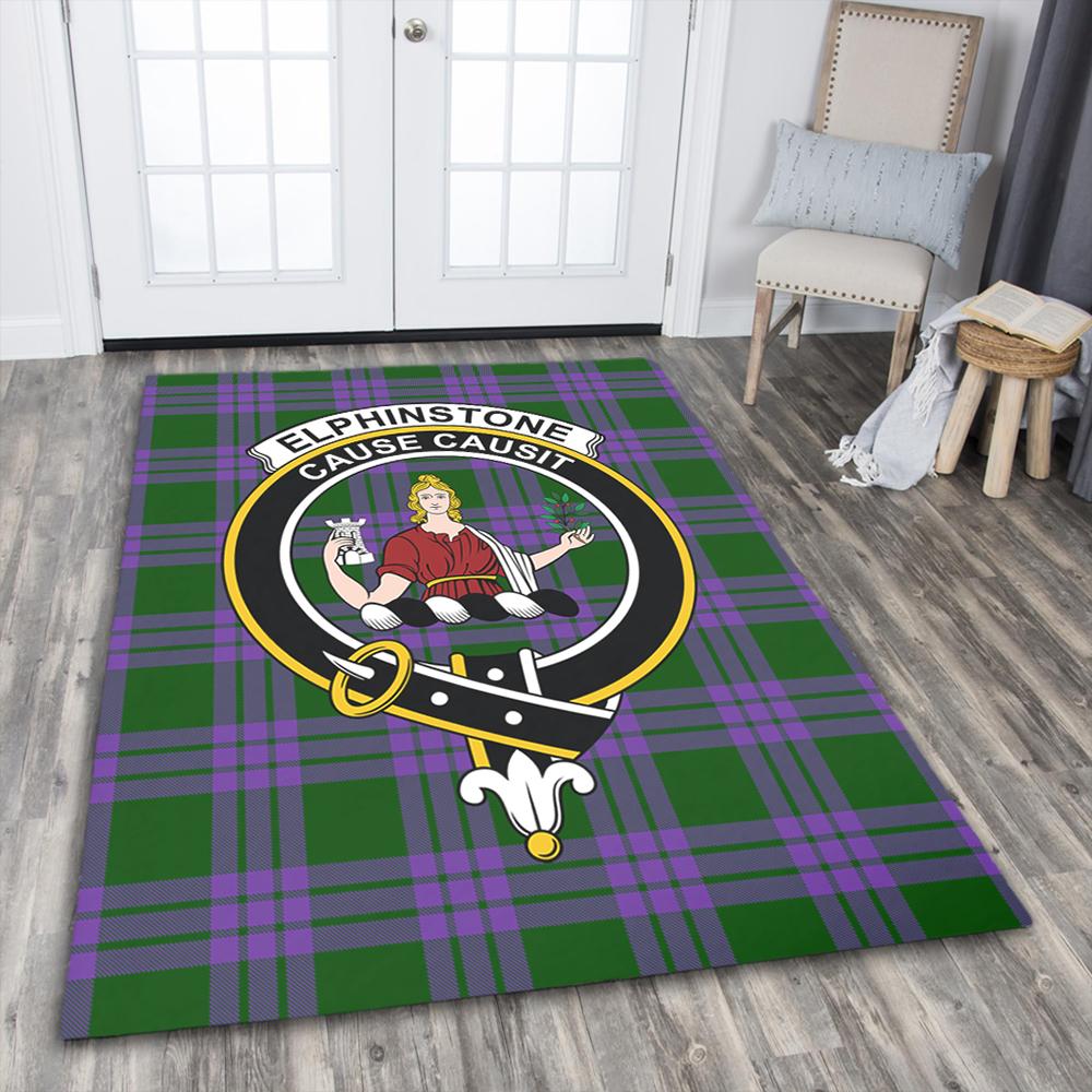Elphinstone Tartan Crest Area Rug